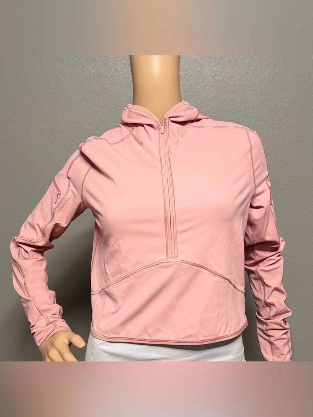 Lululemon Break a Trail 1/2 Zip Athletic Hoodie Long Sleeve Size 8 in Pink